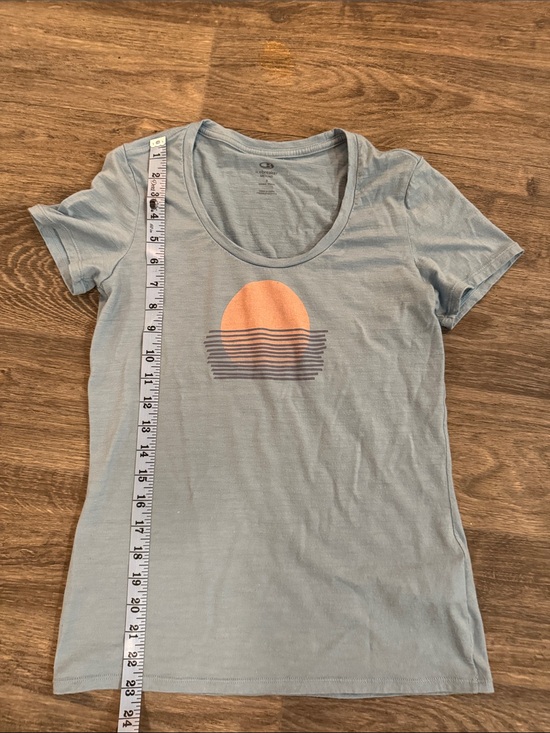 Icebreaker Tops - Icebreaker Light Blue Scoop Neck Tee